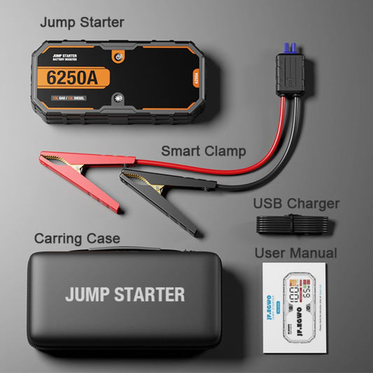 28000mAh Car Jump Starter – 6250A Peak, 12V Booster Power Bank for 12L Gas & 10L Diesel Engines | OEM/ODM Available