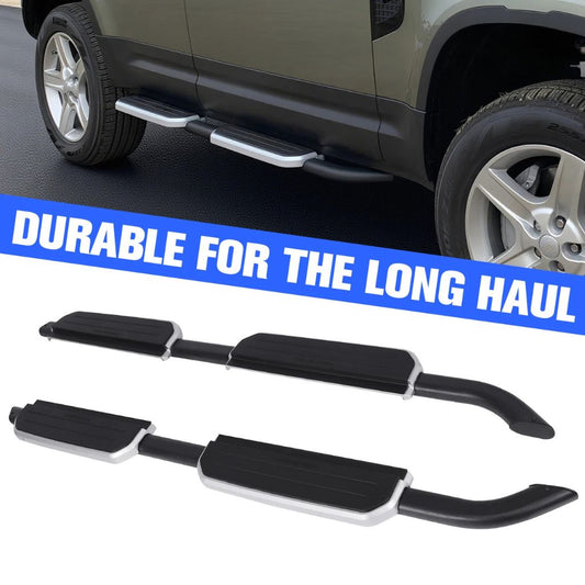 Heavy Duty Running Boards for 2020–2024 Land Rover Defender – High Load-Bearing Aluminum Side Rail Steps, Bolt-On Nerf Bars